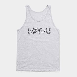 I love you skull and pumpkin Tank Top